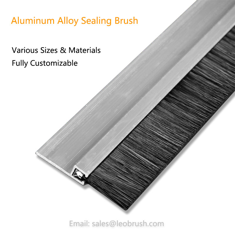 Aluminum Alloy Strip Brush - Industrial Dust-Proof Brush, Machine Tool Water-Blocking Brush, Cabinet Dust-Proof Brush, Door Bottom Sealing Brush Strip