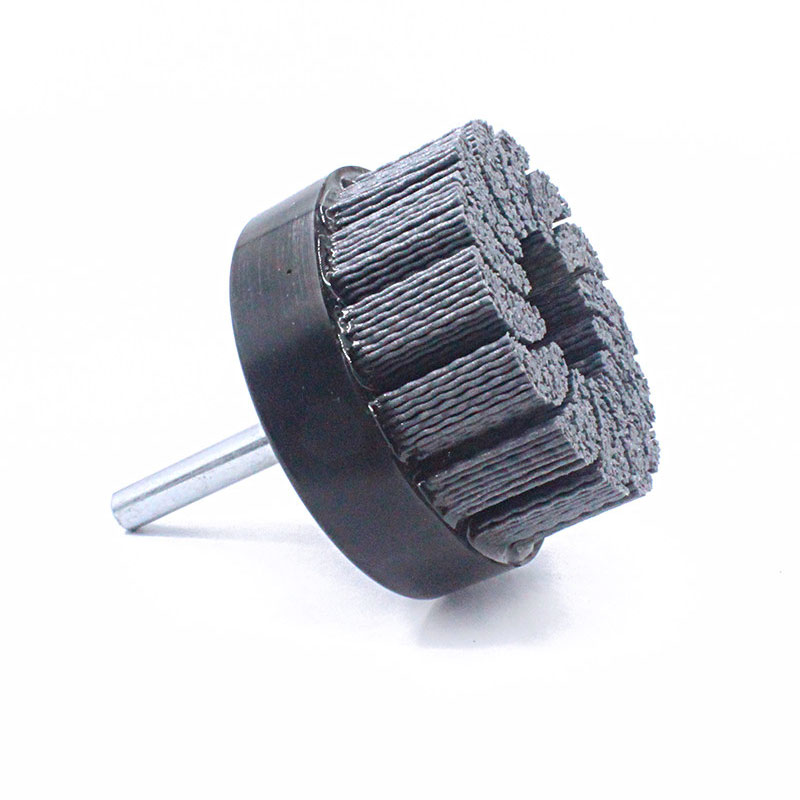 Industrial Disc Brush, Hardware End-Face Polishing Brush, Cast-in Ceramic & Abrasive Filament Deburring Brush for Steel Parts