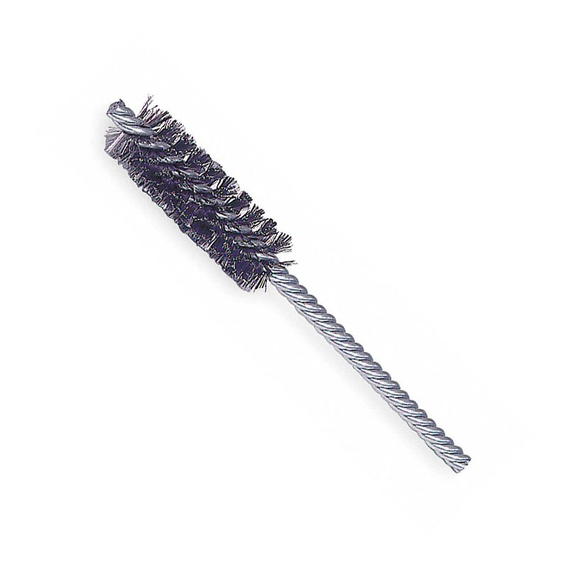 WEILER Double Spiral Tube Brush: Double Stem, Stainless Steel, 1 in Dia, 0.006 in Fill Dia